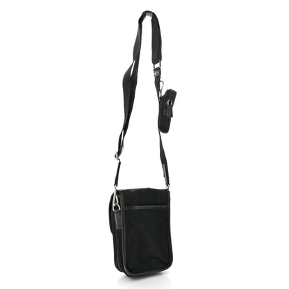 Prada Re-Nylon Saffiano Mini Pocket Single Snap Buckle Messenger Bag Black 3 of 10