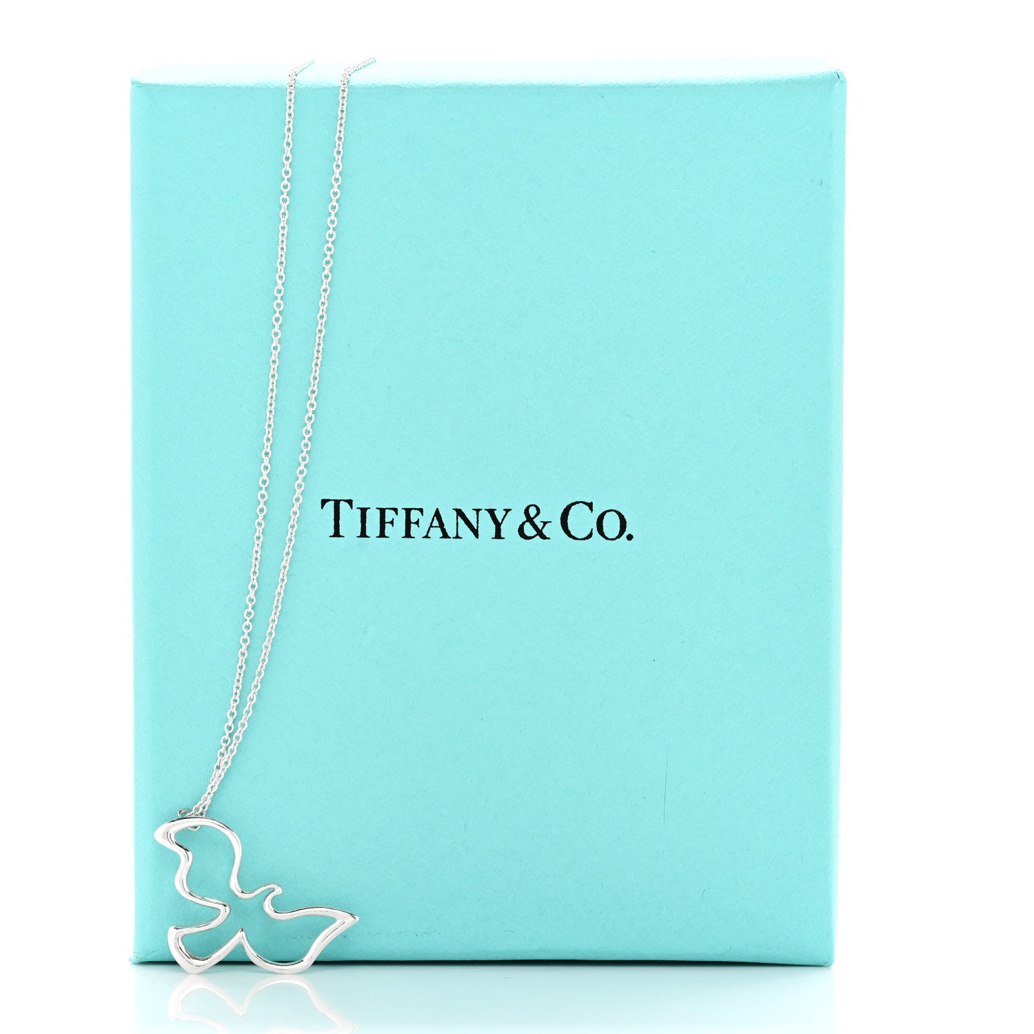 Tiffany Sterling Silver Paloma Picasso Dove Pendant Necklace 6 of 6