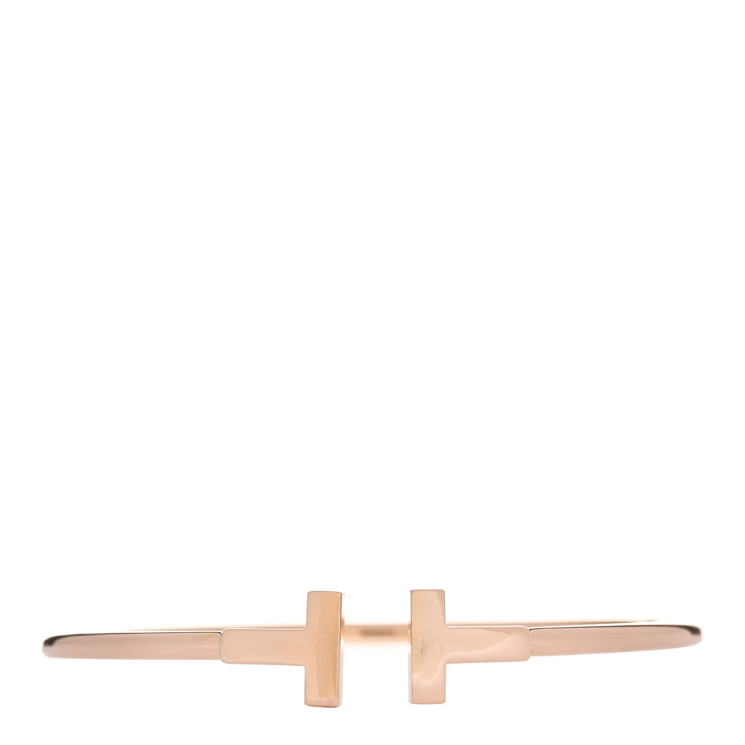 Tiffany 18K Rose Gold T Wire Bracelet 1 of 4