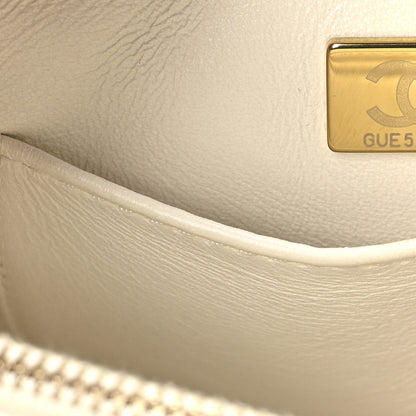 Chanel Caviar Quilted Small Coco Handle Flap White 6 of 10