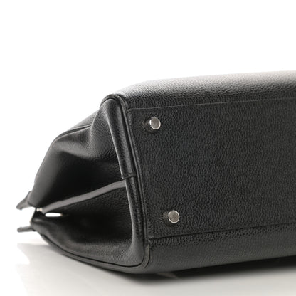 Gucci Grainy Calfskin Small Zumi Top Handle Bag Black 9 of 10