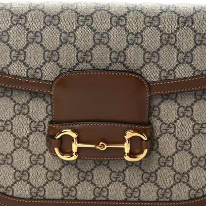 Gucci GG Supreme Monogram Horsebit 1955 Shoulder Bag Beige Brown Sugar 8 of 11