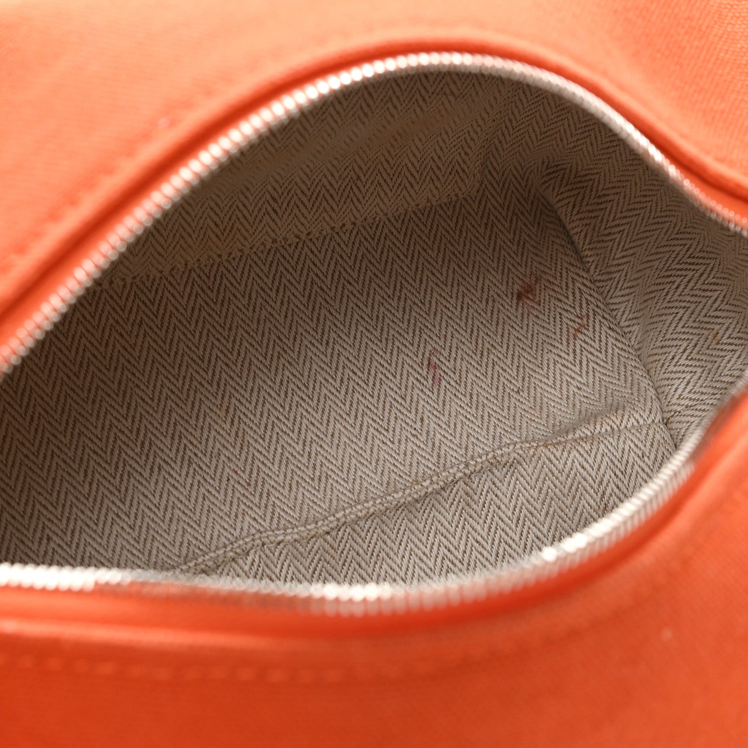 Hermes Canvas Small Bride-A-Brac Pouch Orange Burgundy 7 of 7