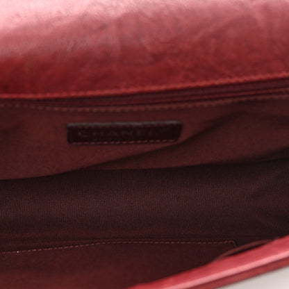 Chanel Crumpled Lambskin New Medium Studded Boy Flap Red 6 of 10