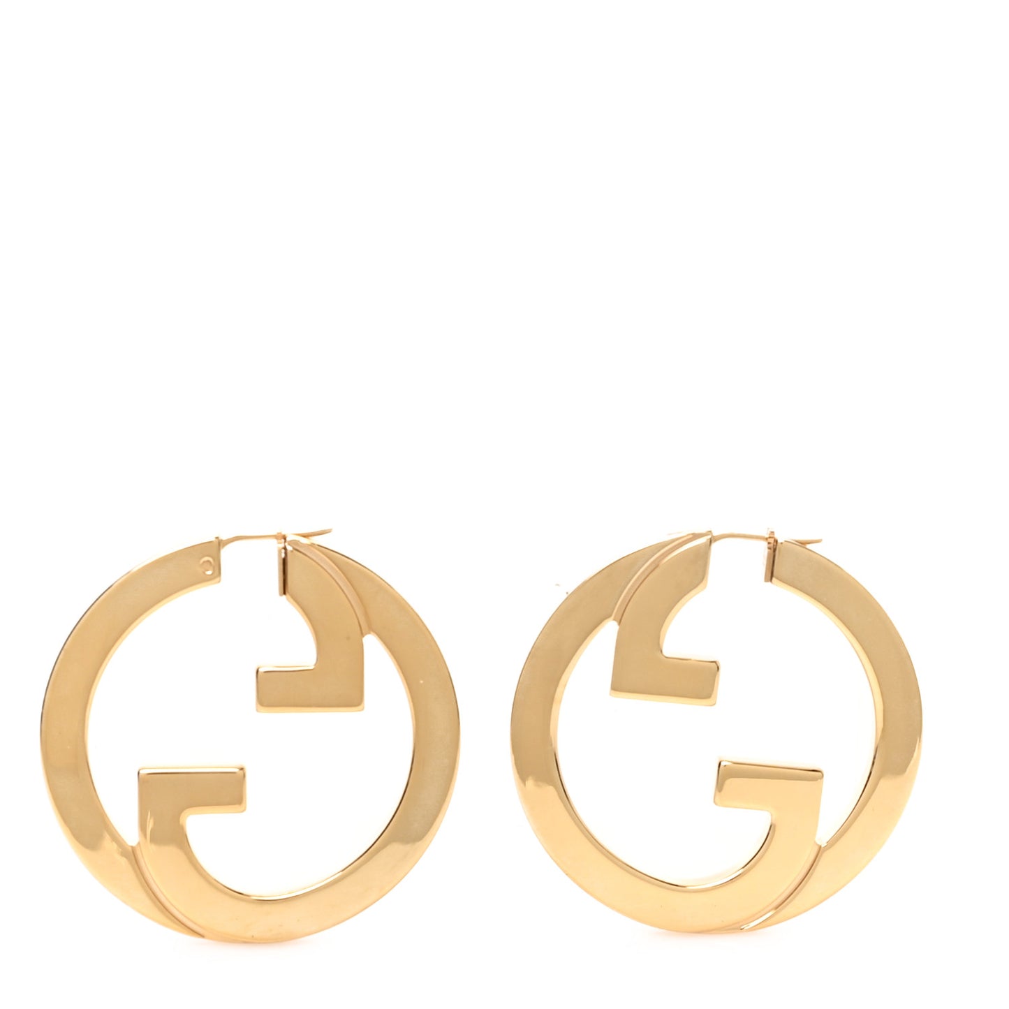 Metal Blondie Hoop Earrings Gold