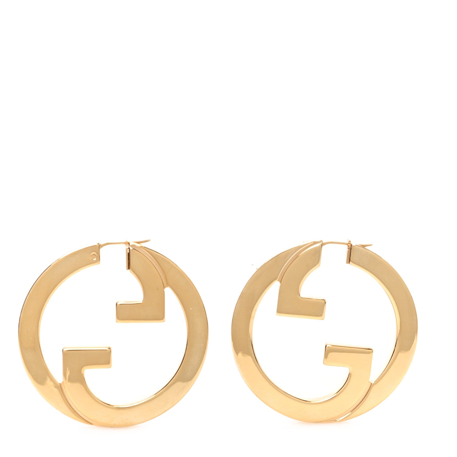 Gucci Metal Blondie Hoop Earrings Gold 1 of 5