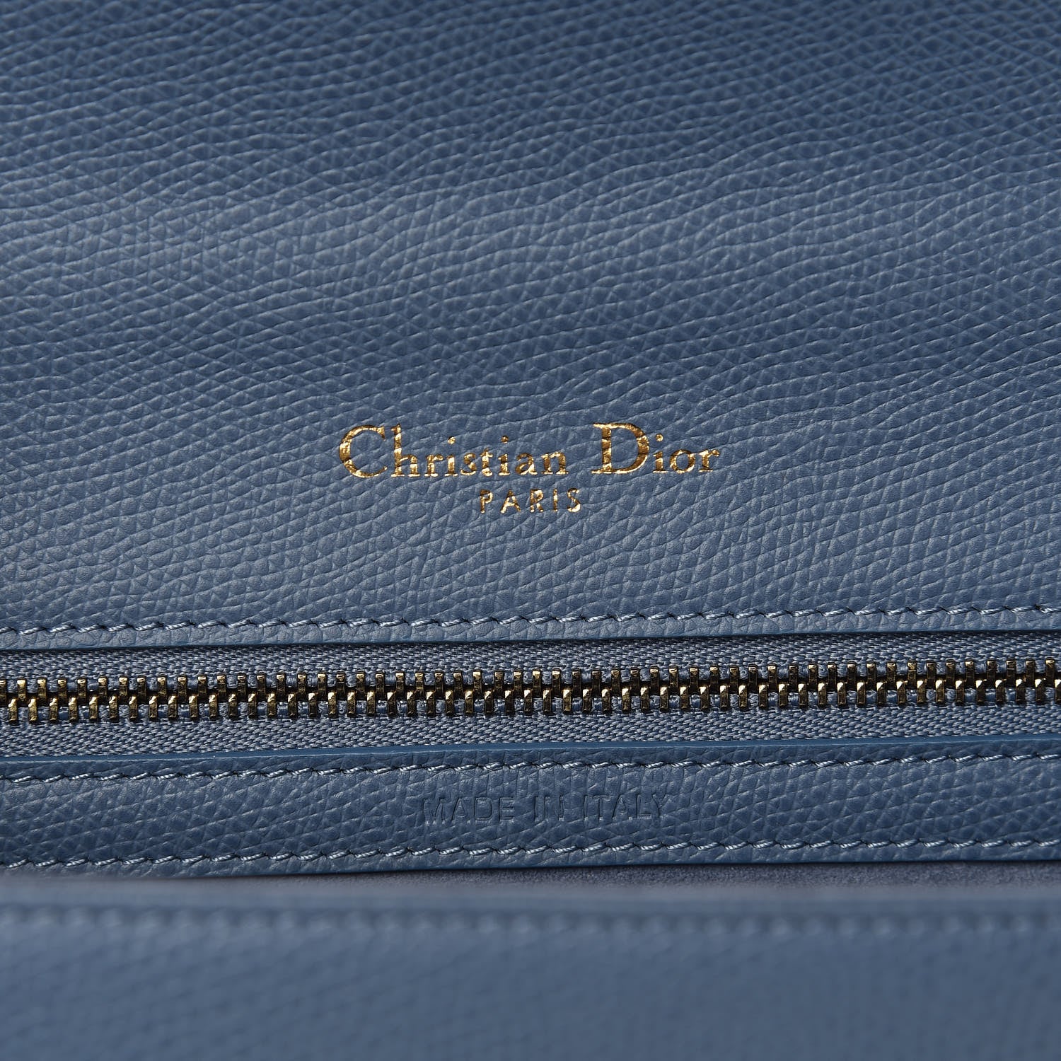 Christian Dior Grained Calfskin Small Diorama Flap Bag Denim 8 of 12