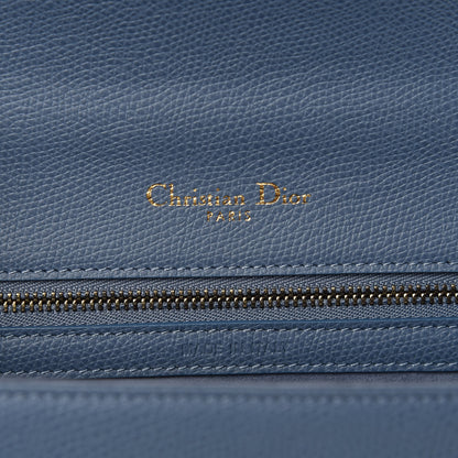 Christian Dior Grained Calfskin Small Diorama Flap Bag Denim 8 of 12