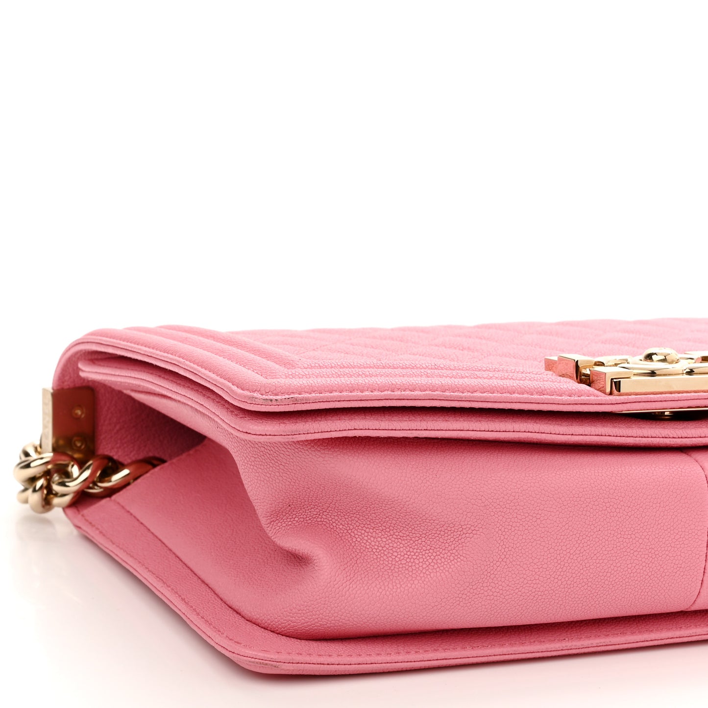 Caviar Quilted Medium Boy Flap Light Pink