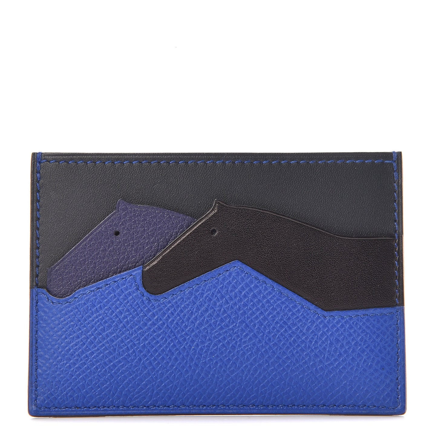 Epsom Evercalf Evercolor Sombrero Les Petits Chevaux Card Holder Bleu Encre Indigo Bleu Royal Bleu Obscur
