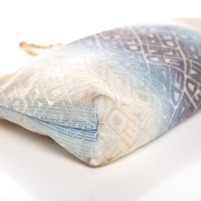 Fendi Canvas Ombre Logo Chain Strap Pochette Blue White 9 of 16