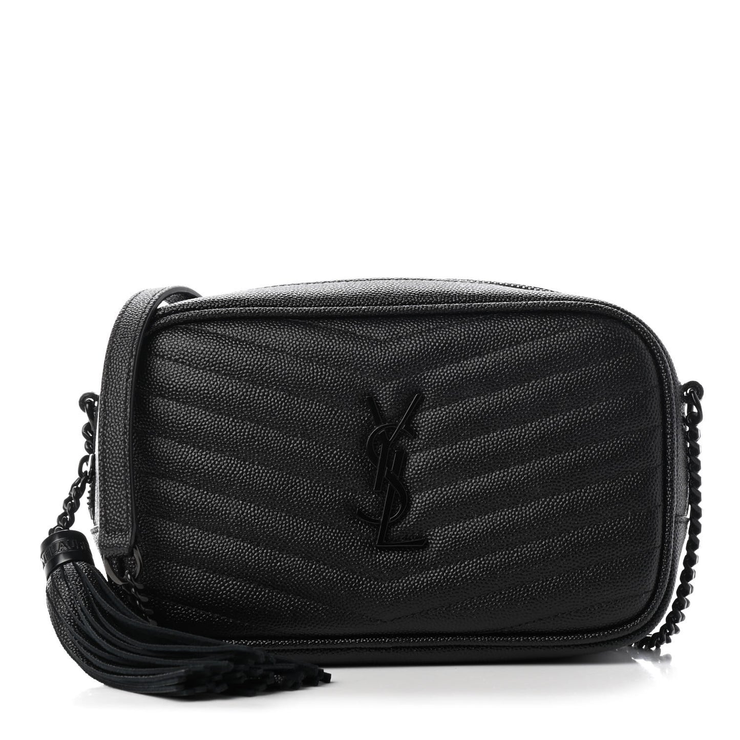 Grain De Poudre Matelasse Monogram Mini Lou Camera Bag Black
