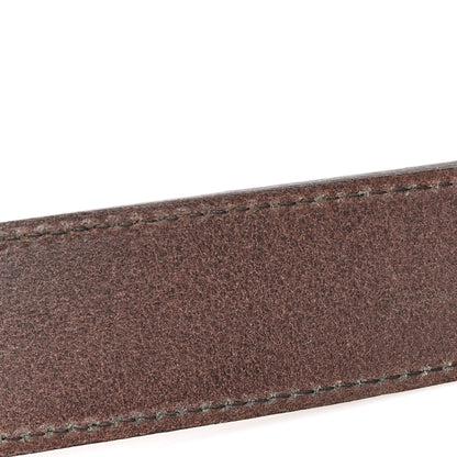Gucci Calfskin Interlocking G Belt 85 34 Dark Brown 3 of 5