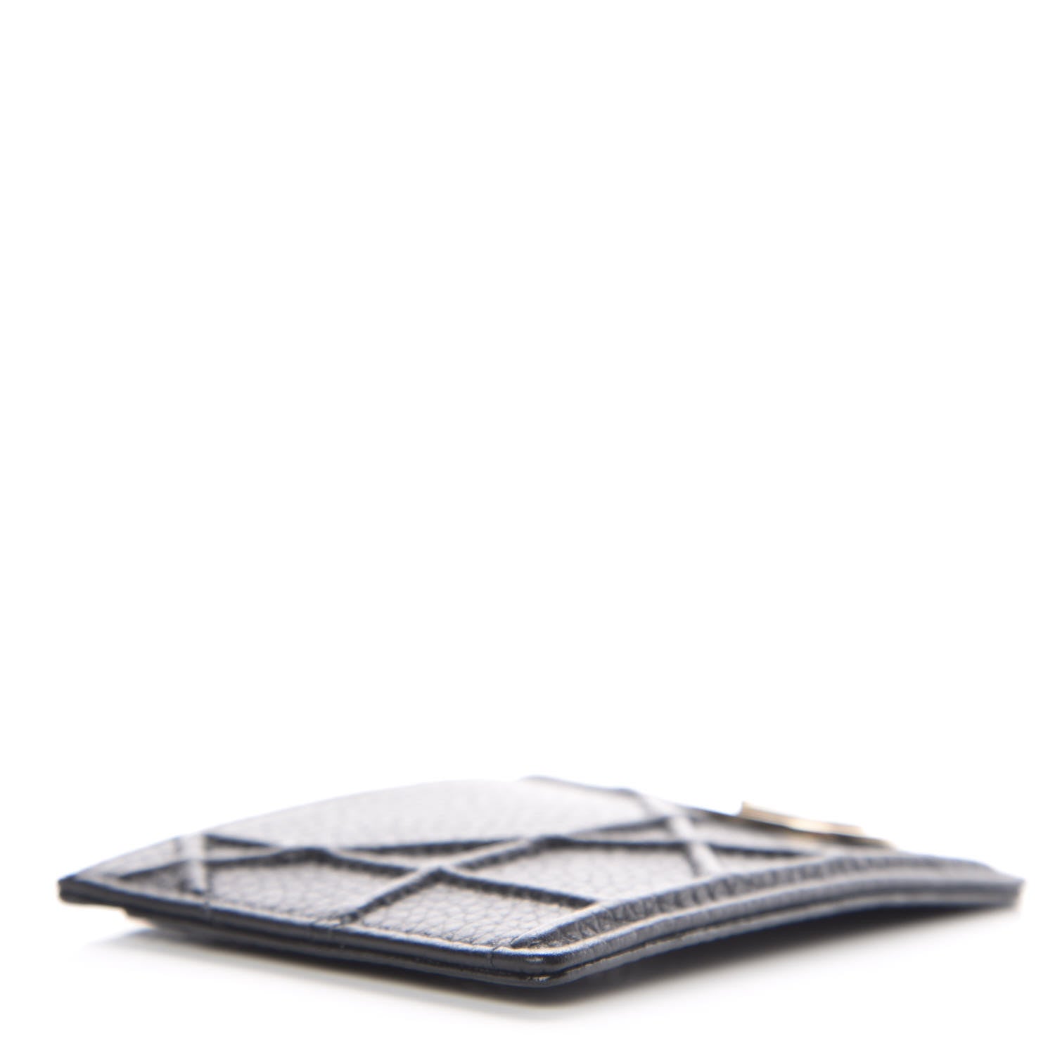 Christian Dior Grained Calfskin Cannage Diorama Card Holder Black 4 of 8
