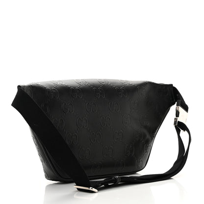 Gucci Calfskin GG Tennis Embossed Pocket Belt Bag Black 3 of 12