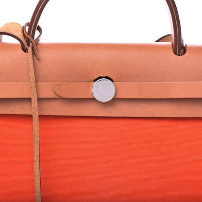 Hermes Vache Hunter Toile Herbag Zip 31 PM Capucine Fauve 24 of 24