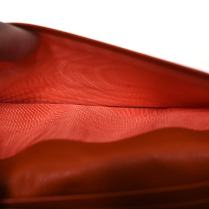 Prada Tessuto Impuntu Triangle Continental Flap Wallet Orange 8 of 19