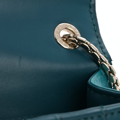 Bulgari Calfskin Small Serpenti Forever Snake Strap Crossbody Bag Emerald Green 15 of 15