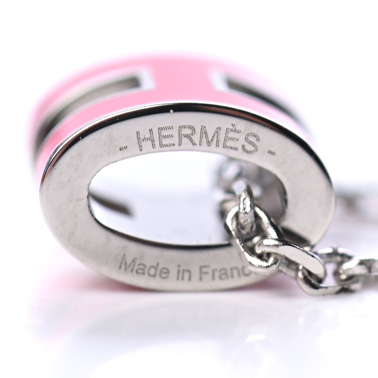 Lacquered Palladium Mini Pop H Pendant Necklace Rose Extreme
