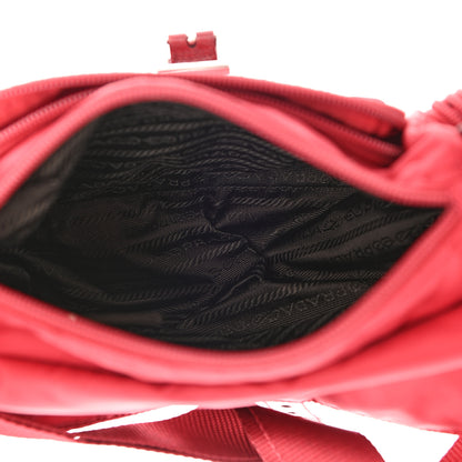 Prada Tessuto Nylon Saffiano Messenger Bag Red 4 of 10