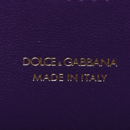 Dolce & Gabbana Holographic Patent Calfskin Strobo 3.5 Clutch Viola Medio 5 of 9