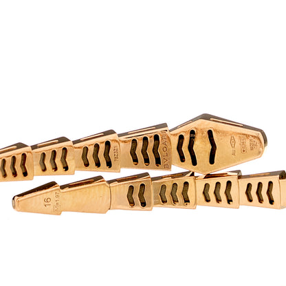 Bulgari 18K Rose Gold Diamond Serpenti Viper Bracelet 3 of 4