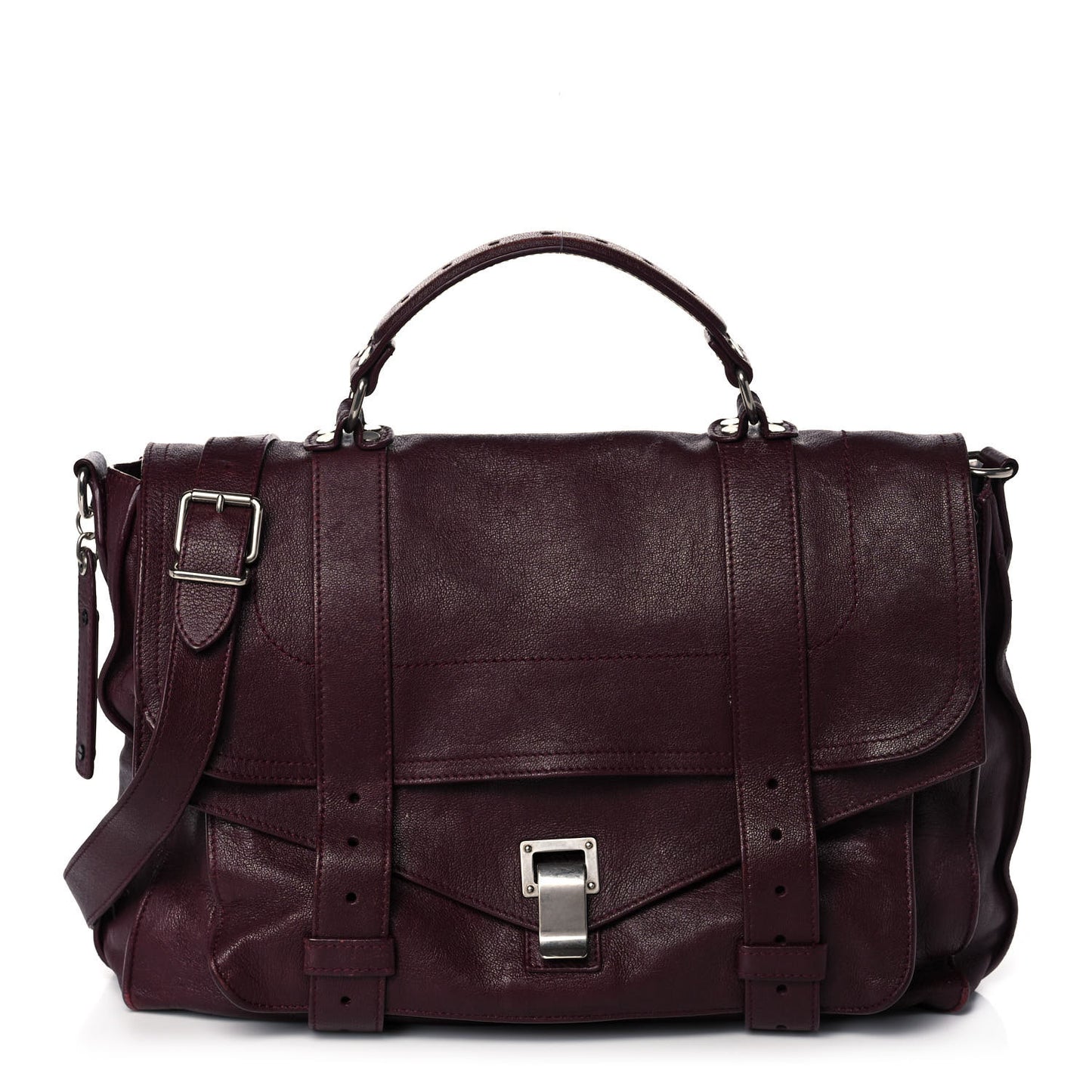 Lambskin PS1 Large Satchel Oxblood
