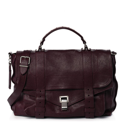 Proenza Schouler Lambskin PS1 Large Satchel Oxblood 1 of 12