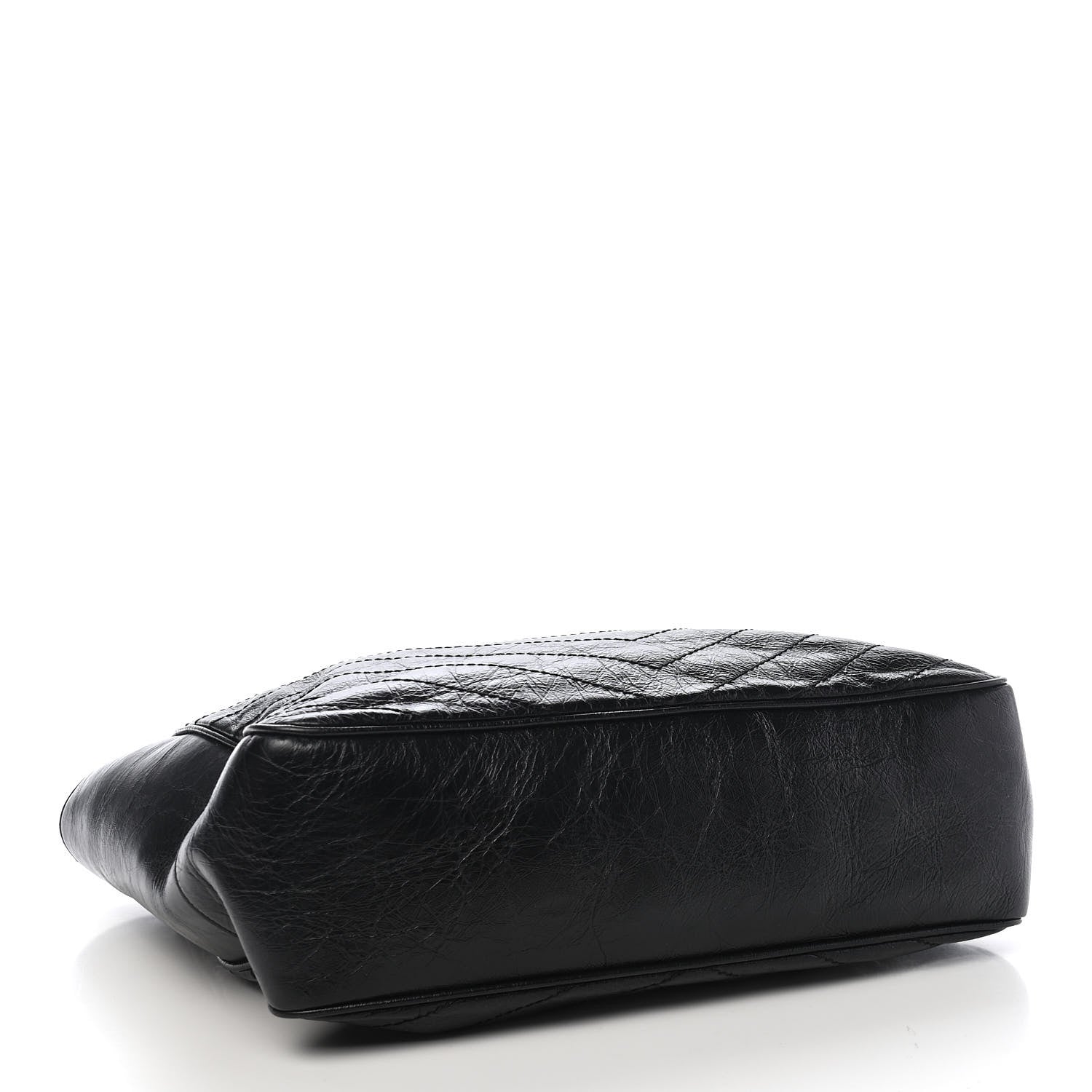 Saint Laurent Crinkled Calfskin Matelasse Monogram Large Niki Shopping Tote Bag Black 4 of 10