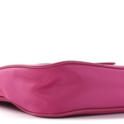 Prada Tessuto Nylon Saffiano Bandoliera Crossbody Bag Fuxia 8 of 9