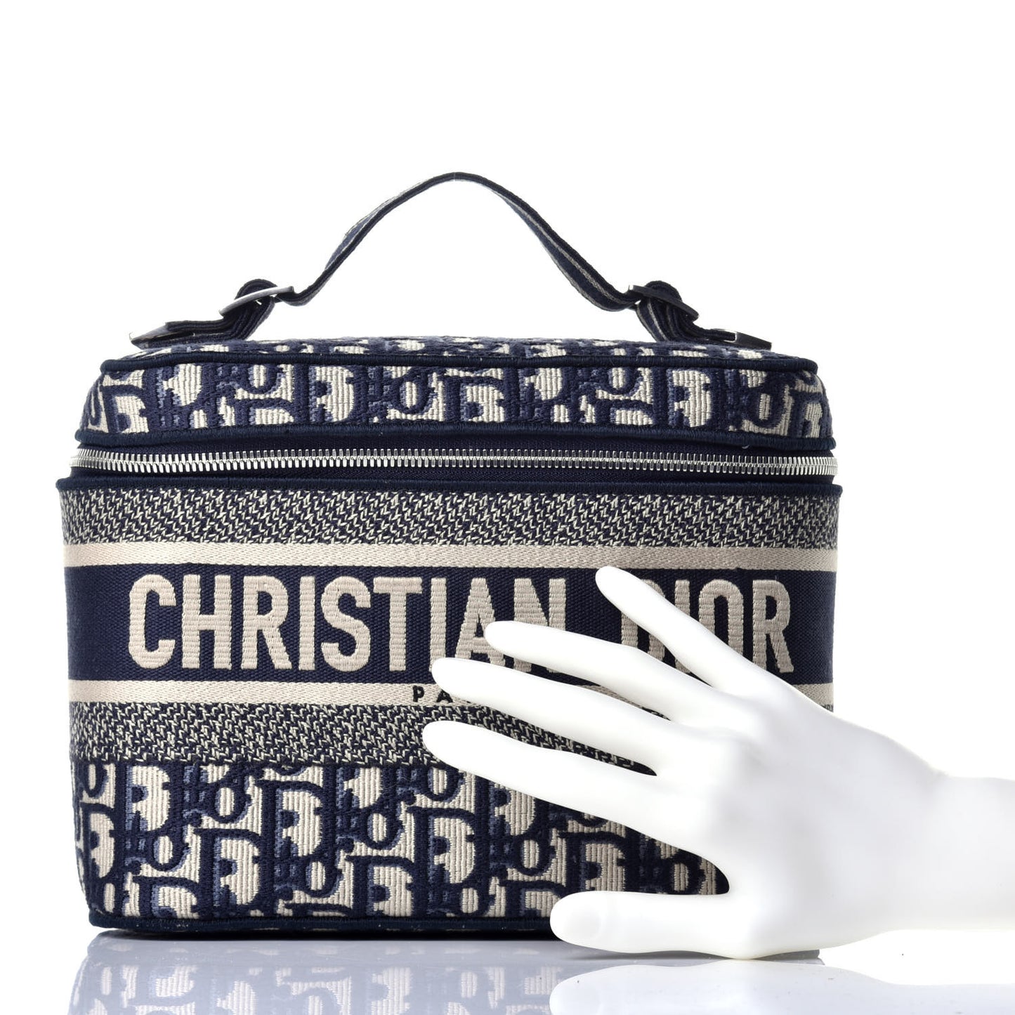 Oblique Diortravel Vanity Case Blue
