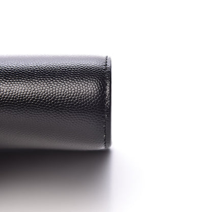 Saint Laurent Grain De Poudre Classic Monogram Kate Clutch Black 13 of 14