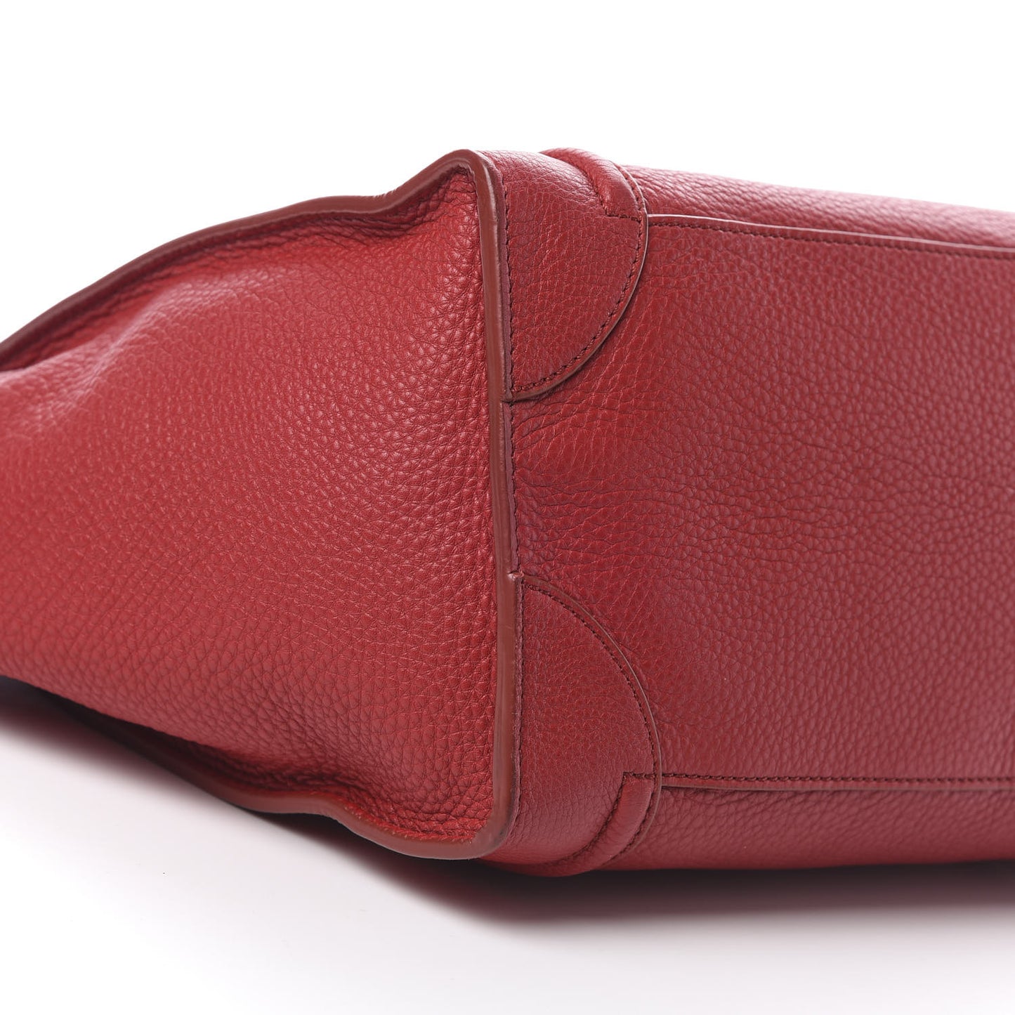 Drummed Calfskin Mini Luggage Red