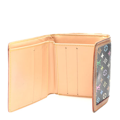 Louis Vuitton Monogram Multicolor Porte-Monnaie Billets Wallet Black 5 of 10