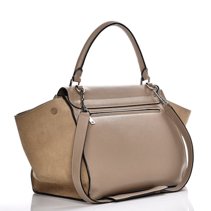 Celine Drummed Calfskin Suede Medium Trapeze Dune 4 of 9