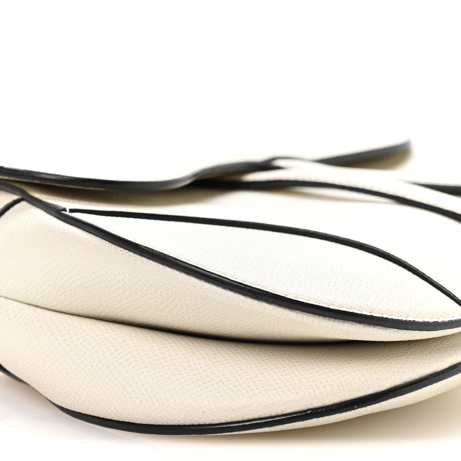 Christian Dior Grained Calfskin Saddle Bag White 9 of 12
