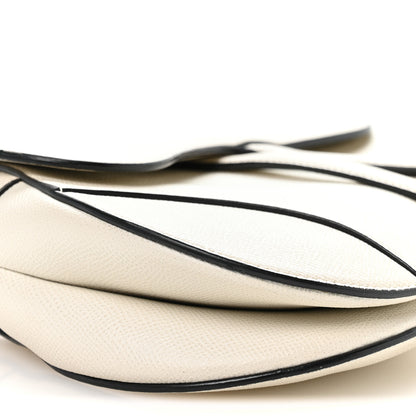 Christian Dior Grained Calfskin Saddle Bag White 9 of 12