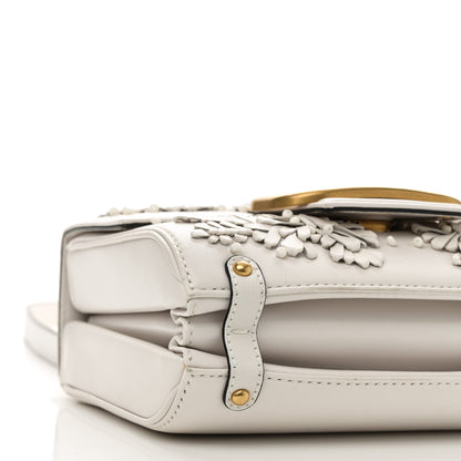 Valentino Garavani Nappa Floral Applique Vlogo Shoulder Bag White 8 of 9