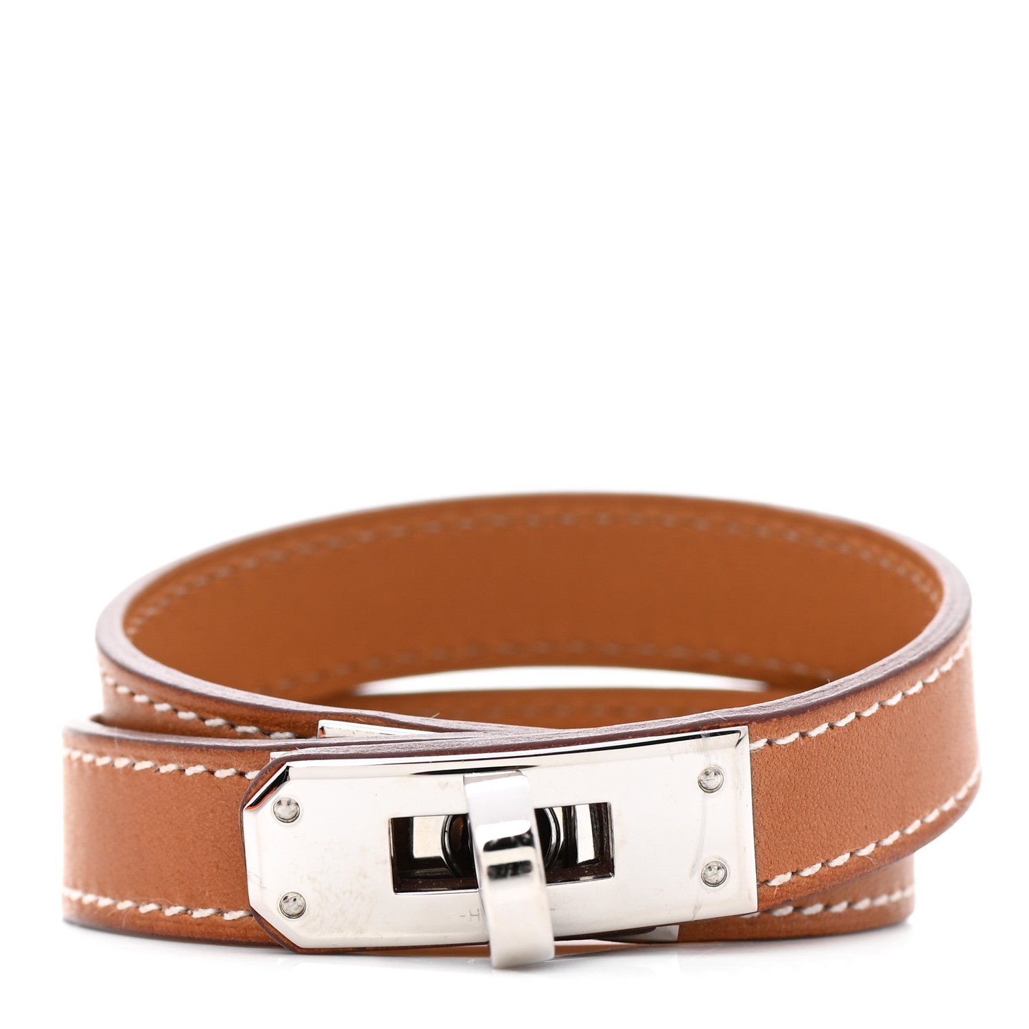 Hermes Barenia Kelly Double Tour Bracelet S Fauve 1 of 7