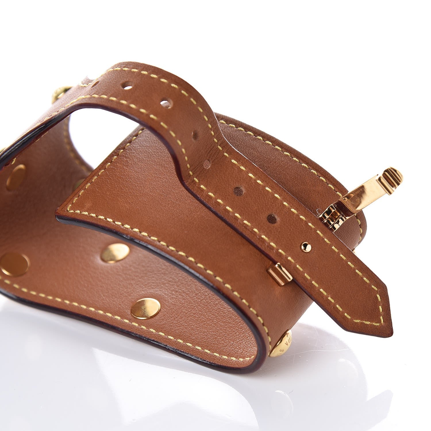 Louis Vuitton Calfskin Studded Cuff Bracelet 17 4 of 5