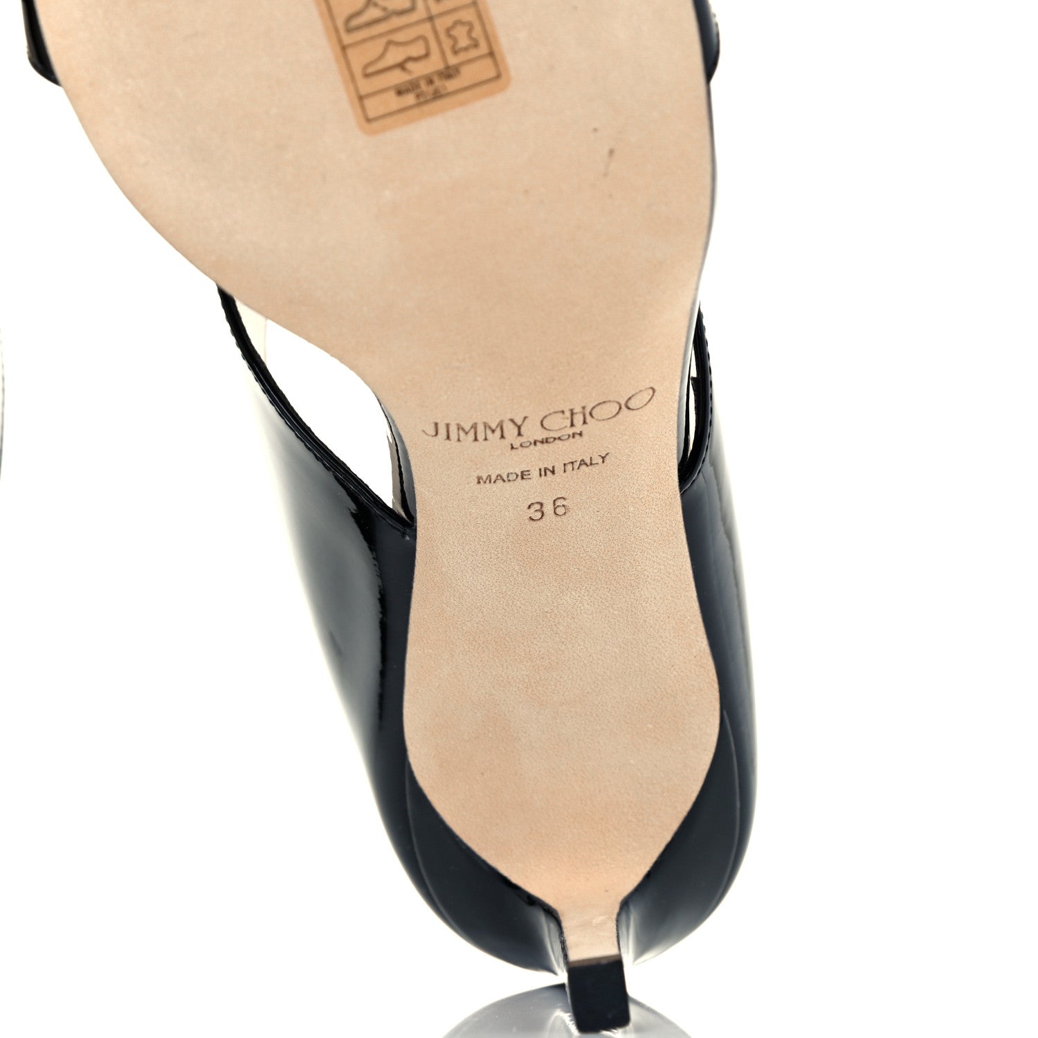 Jimmy Choo Patent Calfskin Sandals 36 Black 8 of 9