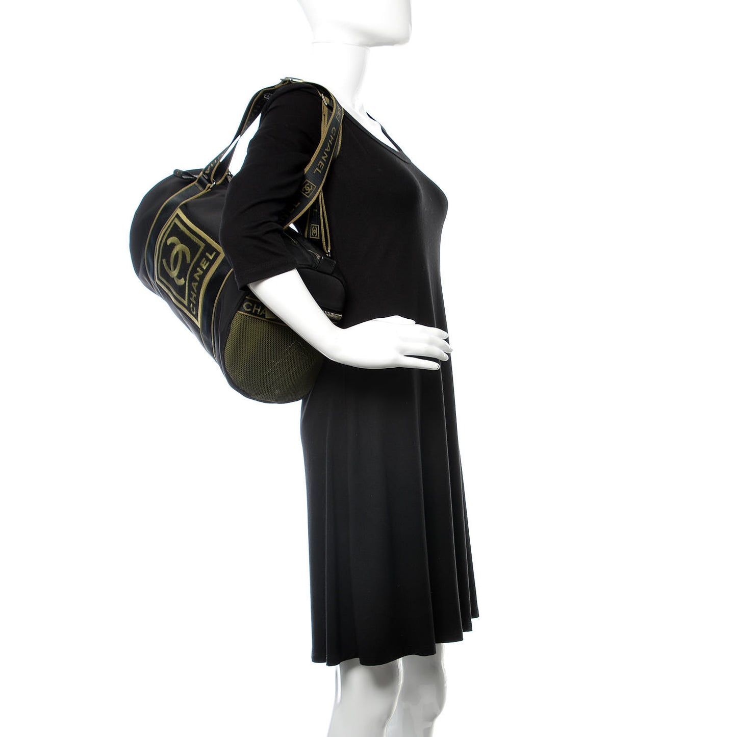Nylon Sport Duffle Black Green