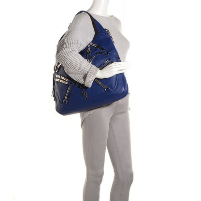 Gucci Calfskin Embellished Large New Jackie Hobo Blue 2 of 9