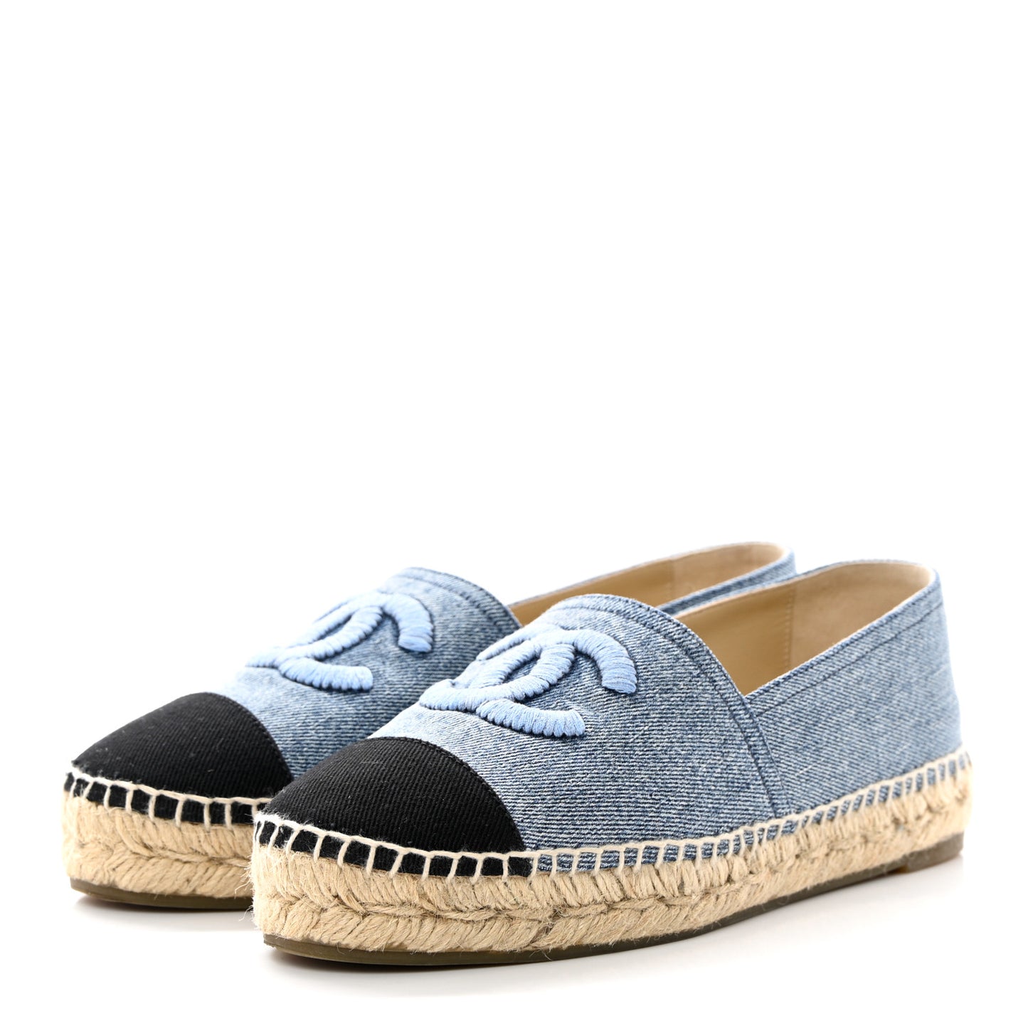 Denim CC Espadrilles 38 Blue Black