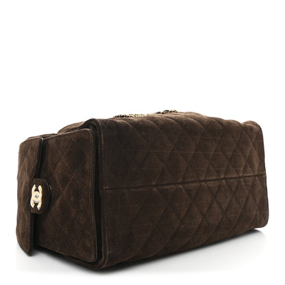 Chanel Suede Quilted Medium Chanel 25 Handbag Dark Brown 5 of 13