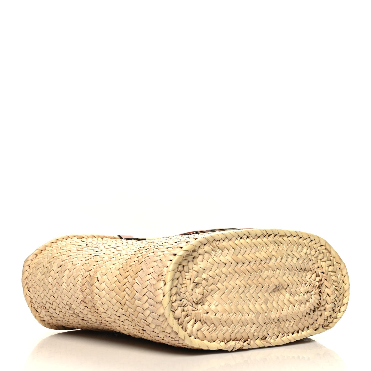 Celine Raffia Calfskin Triomphe Medium Panier Tan 4 of 10