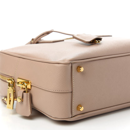 Prada Saffiano Lux Bauletto Cammeo 6 of 10