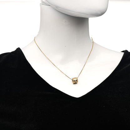 Van Cleef & Arpels 18K Yellow Gold Diamond Small Perlee Clovers Pendant Necklace 2 of 6