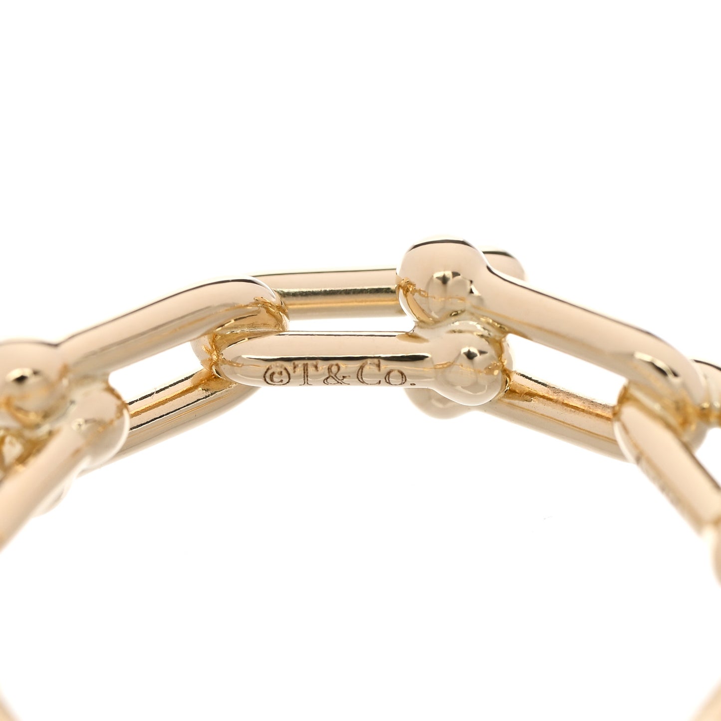 18K Yellow Gold Hardwear Micro Link Ring 54 6.75