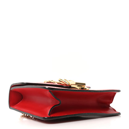 Gucci Calfskin Mini Sylvie Chain Shoulder Bag Hibiscus Red 4 of 10